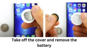 how to Air-Tag take off the cover and battery how to remove seeing this photo